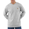 Carhartt Men's Heather Grey Workwear Pocket Long Sleeve T-Shirt