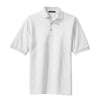 Port Authority Men's White S/S Cotton Pique Knit Polo