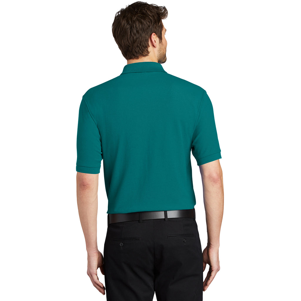 Port Authority Men's Teal Green Silk Touch Polo