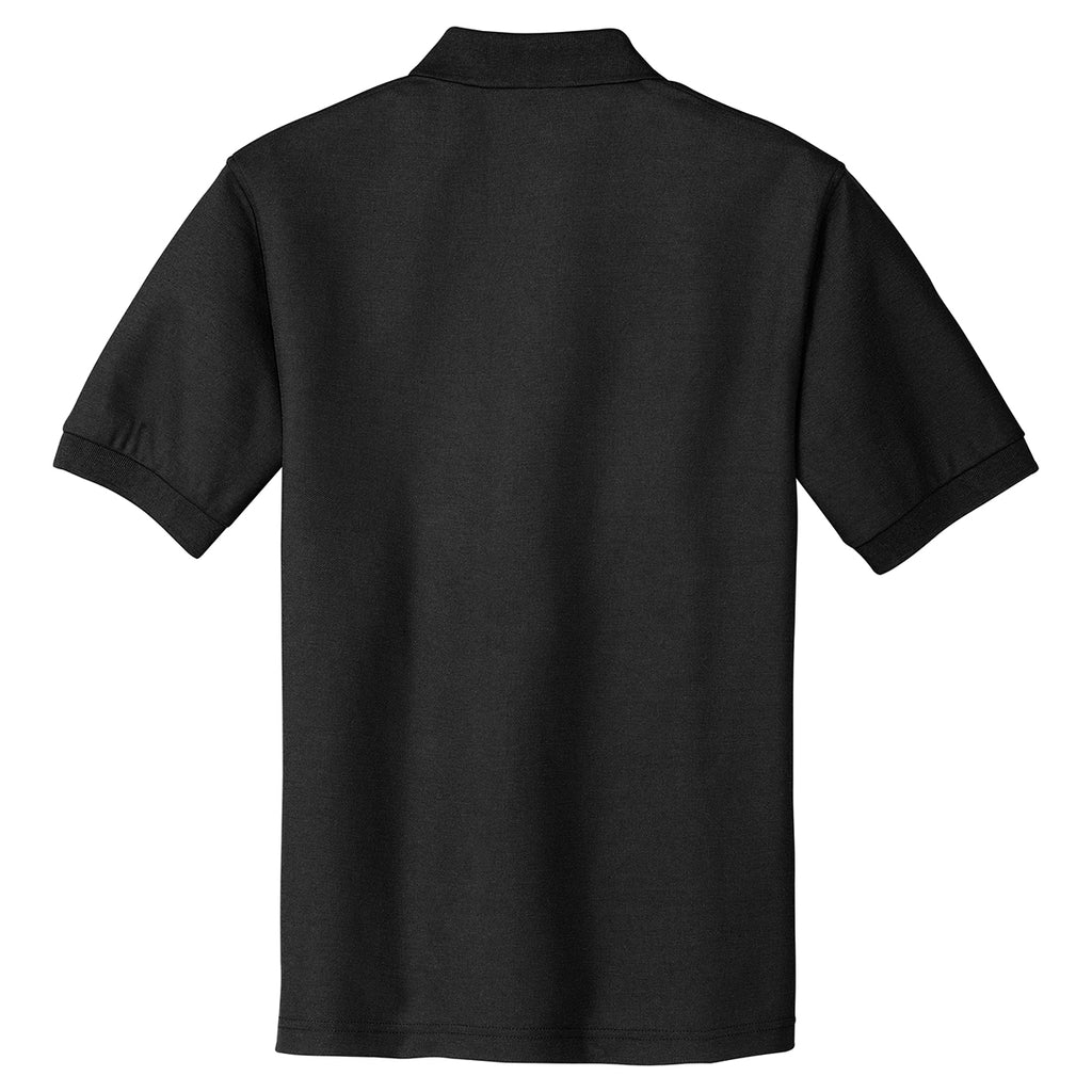 Port Authority Men's Black Extended Size Silk Touch Polo