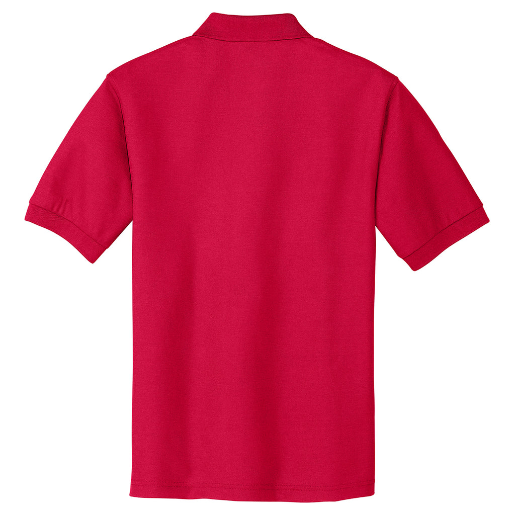 Port Authority Men's Red Silk Touch Polo