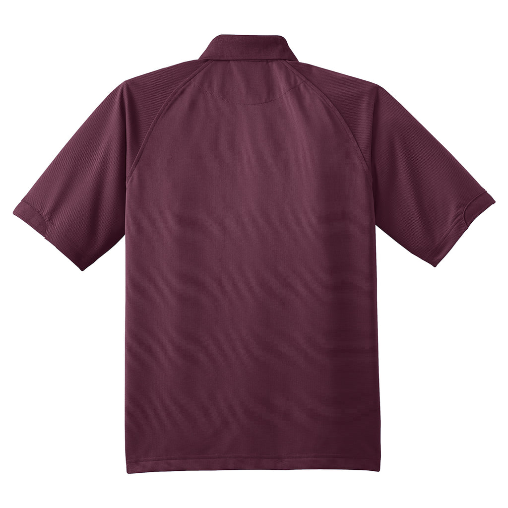 Port Authority Men's Maroon Dry Zone Ottoman Polo