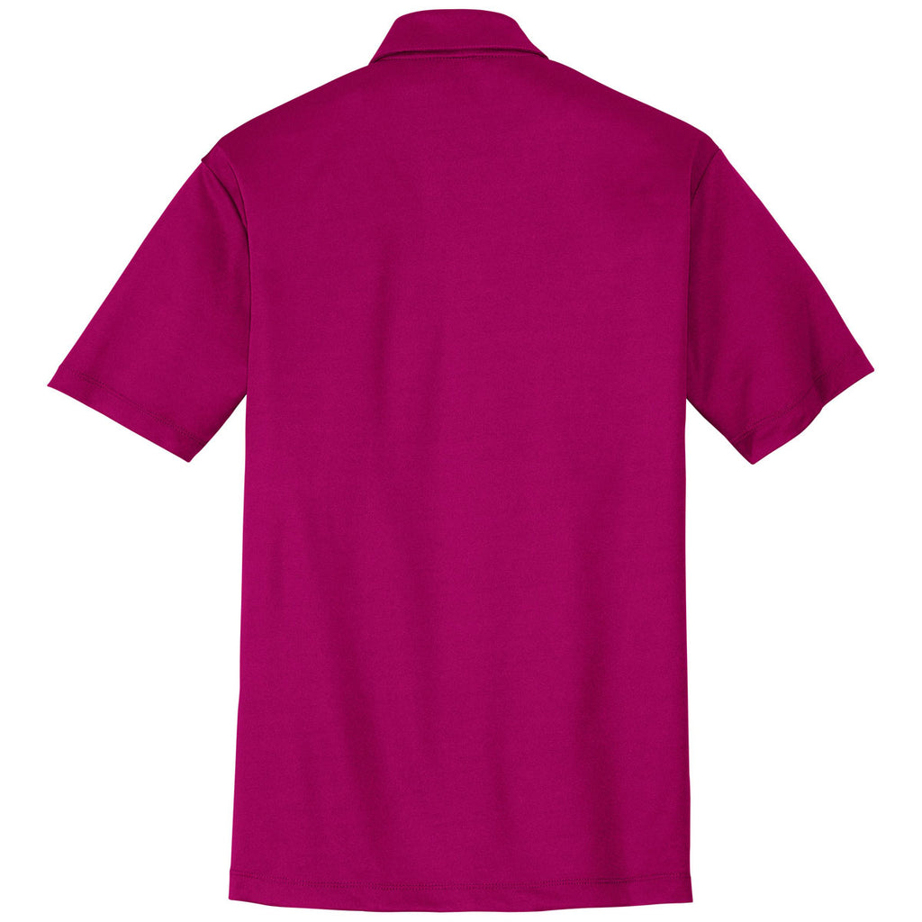 Port Authority Men's Pink Raspberry Performance Poly Polo