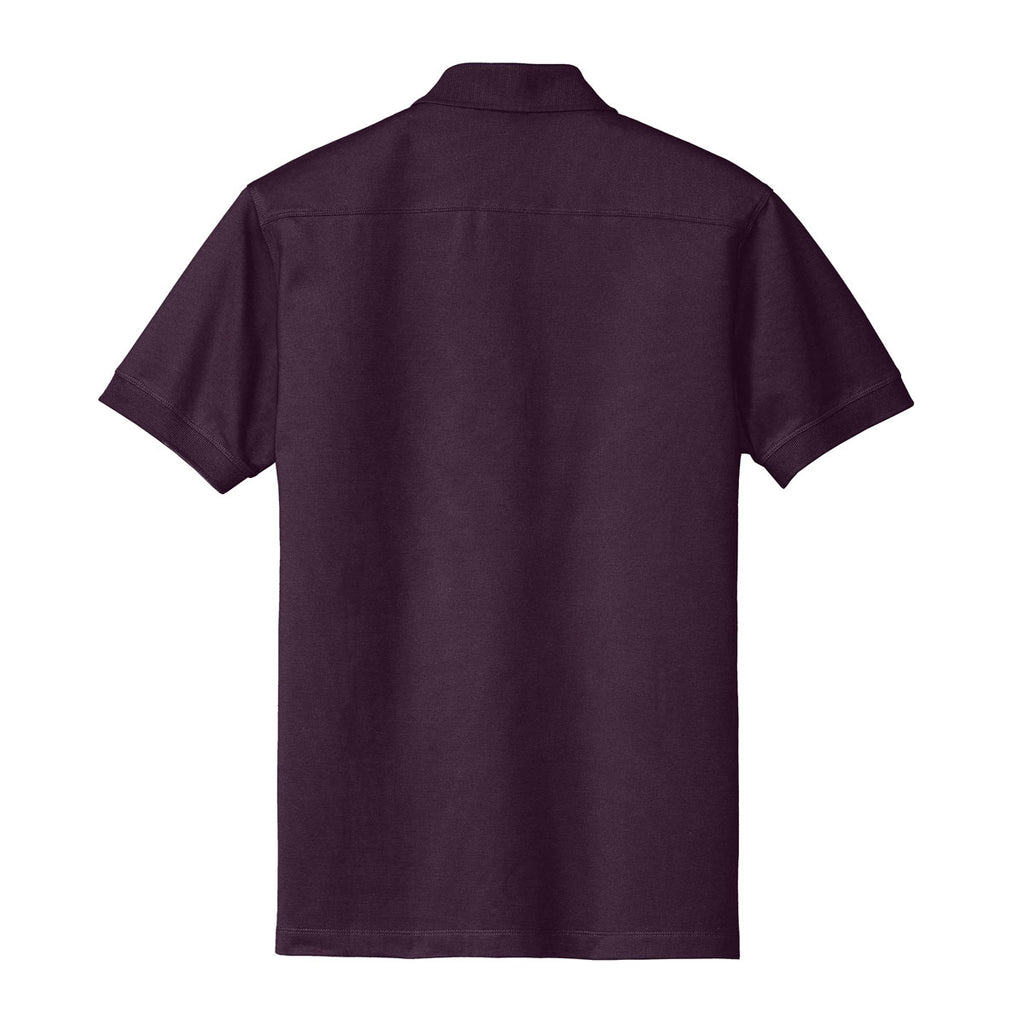 Port Authority Men's Aubergine Purple Stretch Pique Polo