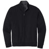 Port Authority Men's Deep Black/Charcoal Heather Interlock Full-Zip