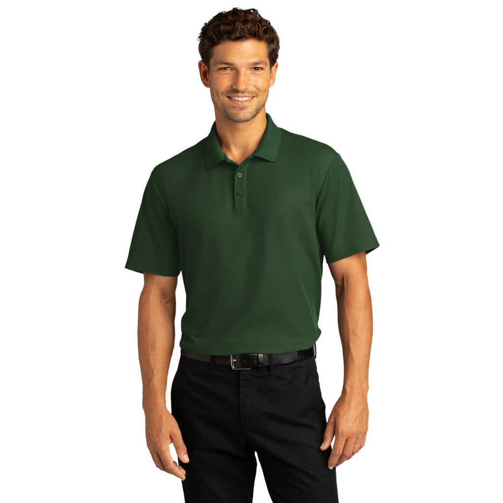 Port Authority Men's Dark Green SuperPro React Polo