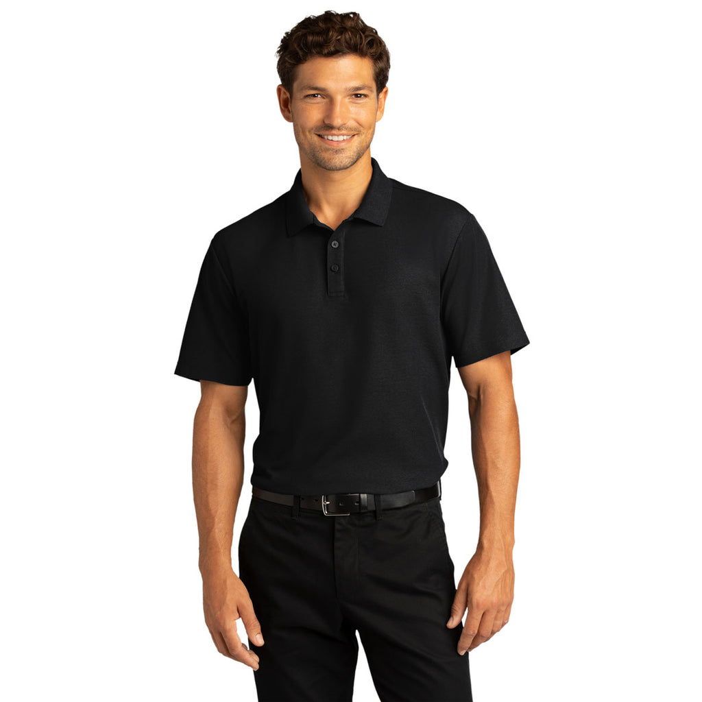 Port Authority Men's Deep Black SuperPro React Polo