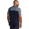 Port Authority Men's River Blue Navy/ River Blue Navy Heather Fine Pique Blend Blocked Polo