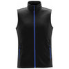 Stormtech Men's Black/Azure Blue Orbiter Softshell Vest