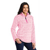 Port Authority Women's Pop Raspberry Heather Cozy 1/4 Zip Fleece