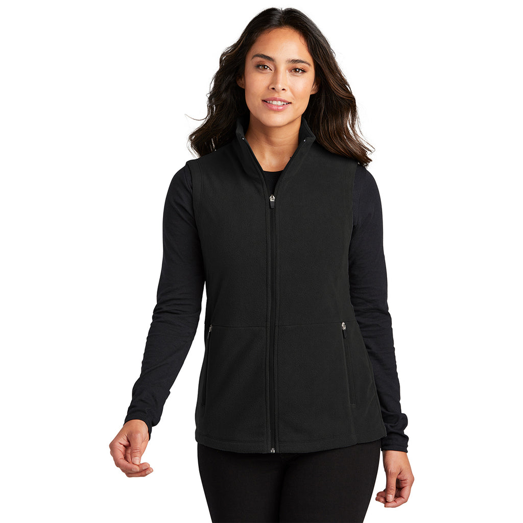 Port Authority Women's Black Accord Microfleece Vest