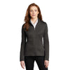 Port Authority Women's Dark Charcoal Heather Diamond Fleece Full Zip Jacket