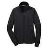 Port Authority Women's Black Full Zip Slub Fleece Jacket