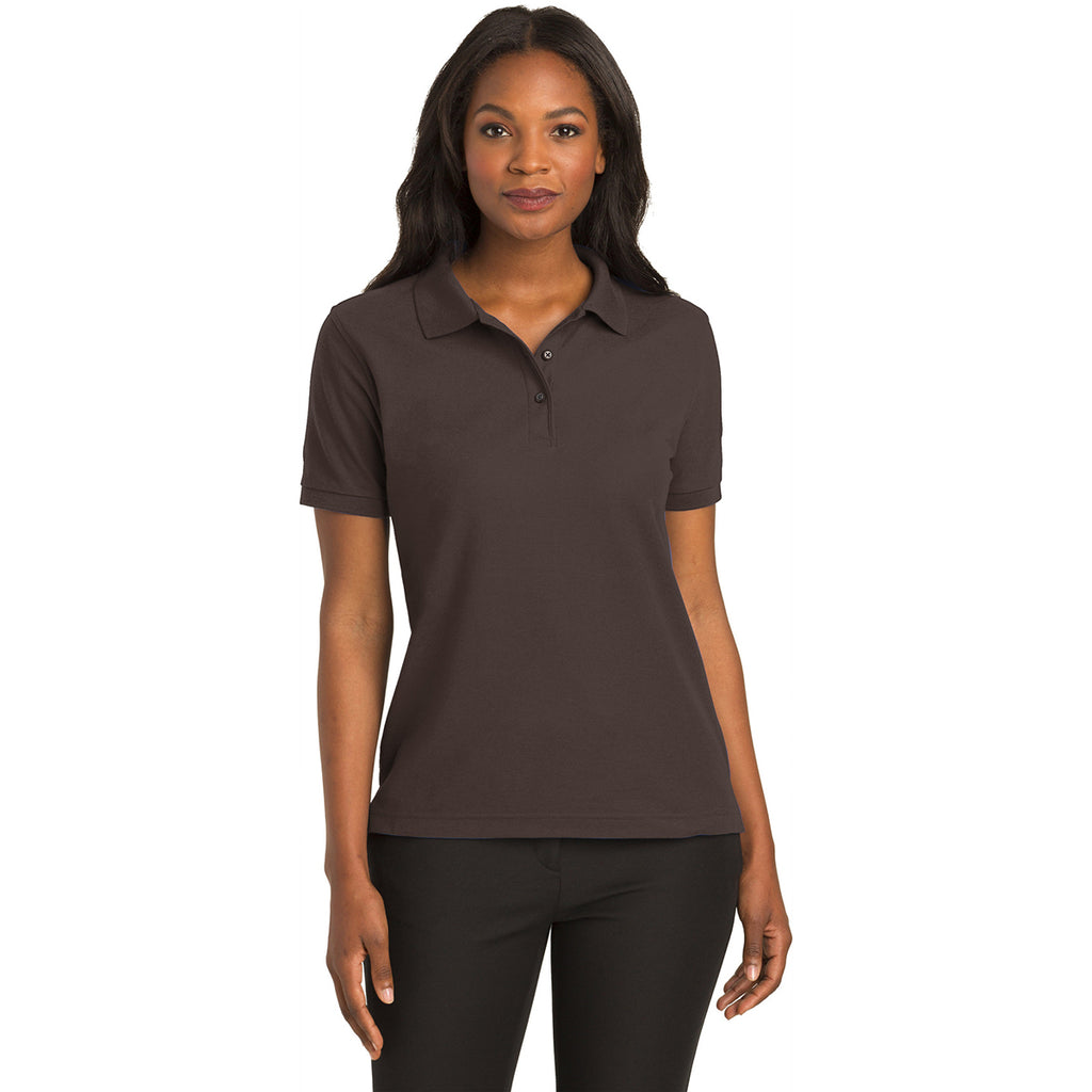 Port Authority Women's Coffee Bean Silk Touch Polo