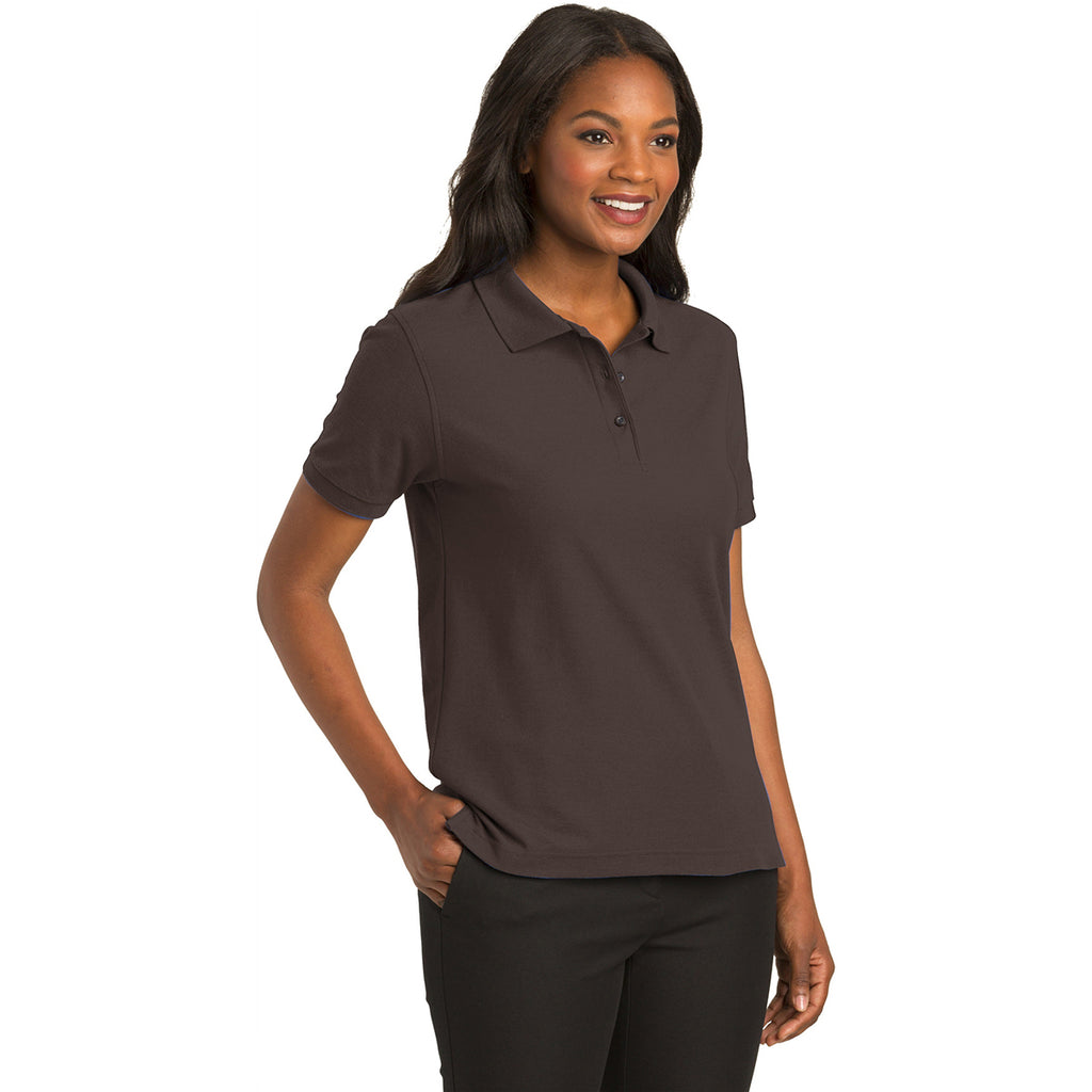 Port Authority Women's Coffee Bean Silk Touch Polo