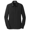 Port Authority Women's Black Dimension Knit Dress Shirt