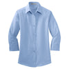 Port Authority Women's Light Blue 3/4-Sleeve Easy Care Shirt