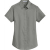 Port Authority Women's Monument Grey Short Sleeve SuperPro Twill Shirt