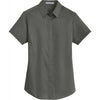 Port Authority Women's Sterling Grey Short Sleeve SuperPro Twill Shirt