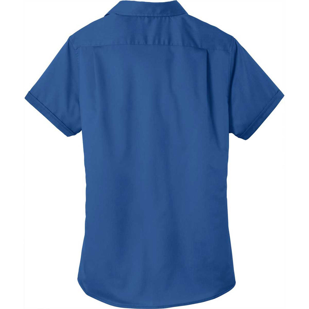 Port Authority Women's True Blue Short Sleeve SuperPro Twill Shirt