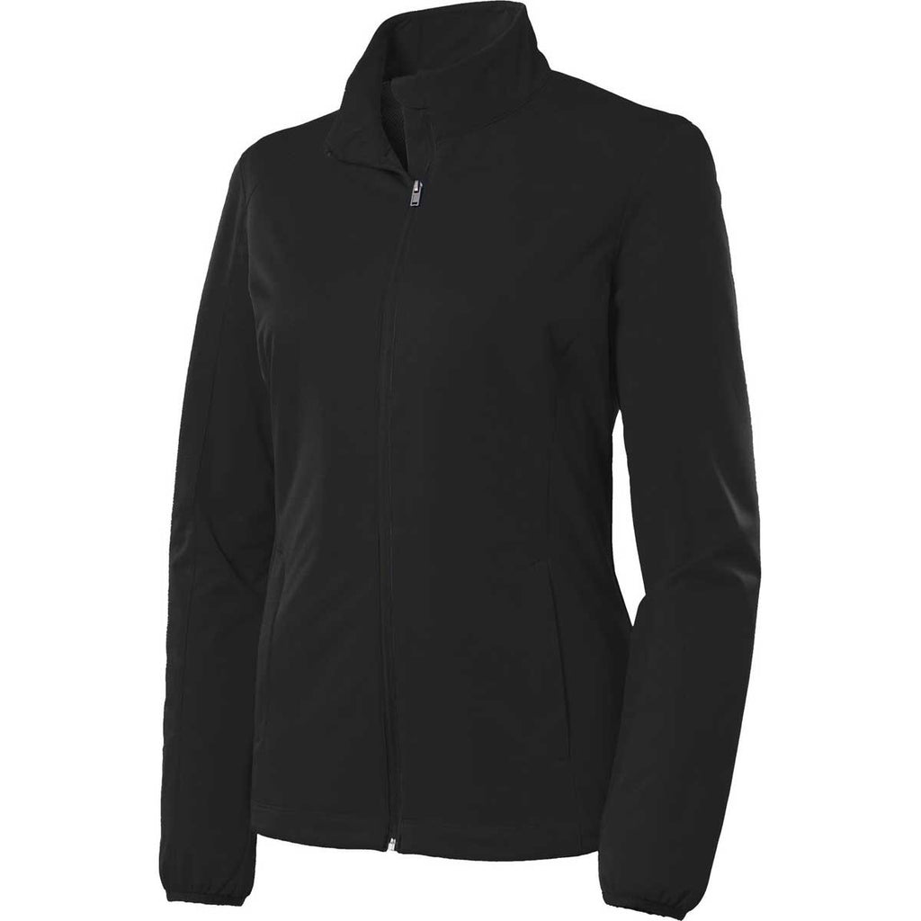 Port Authority Ladies Deep Black Active Soft Shell Jacket