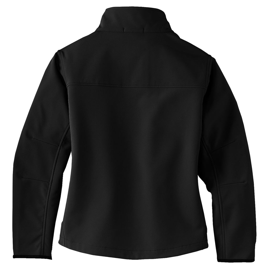 Port Authority Women's Black/Chrome Glacier Softshell Jacket