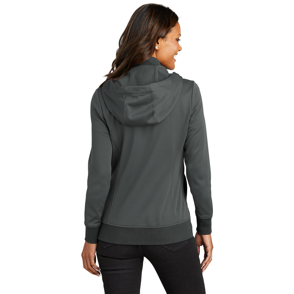 Port Authority Women's Graphite Smooth Fleece Hooded Jacket