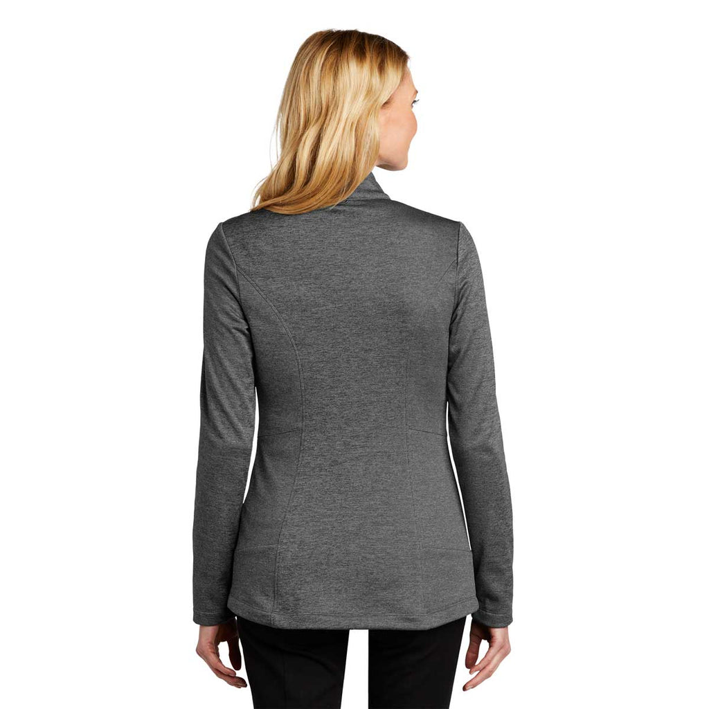 Port Authority Women's Sterling Grey Heather Collective Striated Fleece Jacket