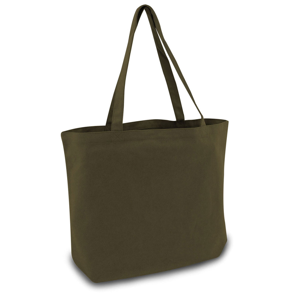 Liberty Bags Khaki Green Seaside Cotton 12oz. Pigment-Dyed Large Tote