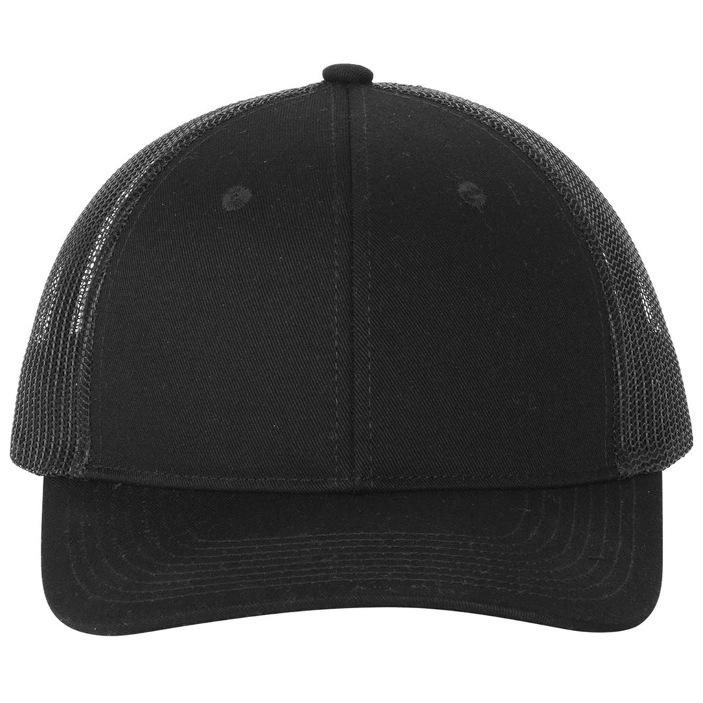 Port Authority Women's Black Snapback Ponytail Trucker Cap