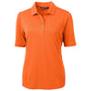 Cutter & Buck Women's Orange Burst Virtue Eco Pique Recycled Polo