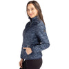 Cutter & Buck Women's Dark Navy Rainier Primaloft Eco Insulated Full Zip Printed Puffer Jacket