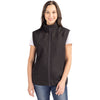 Cutter & Buck Women's Black Charter Eco Recycled Full Zip Vest