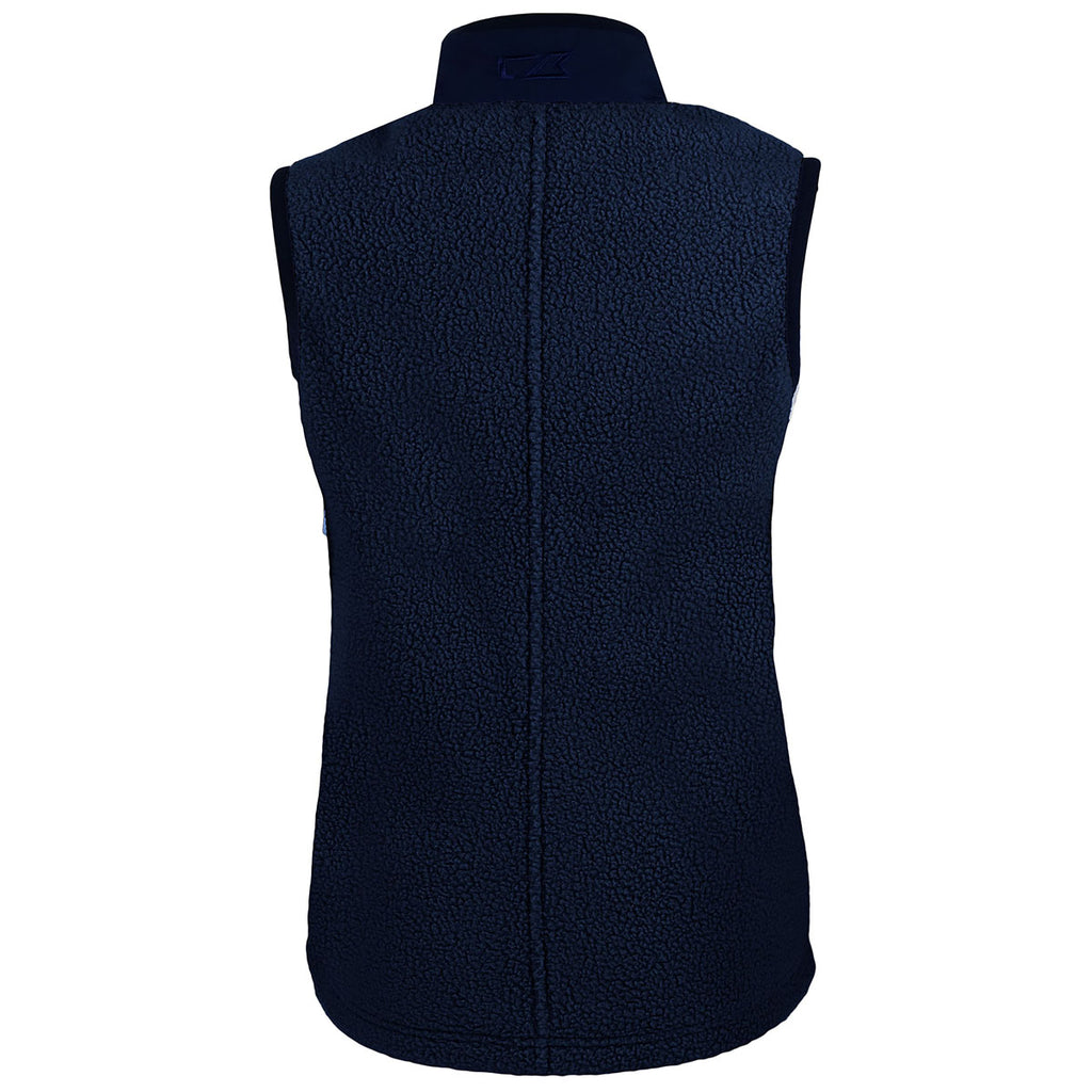 Cutter & Buck Women's Navy Blue Cascade Eco Sherpa Fleece Vest