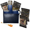 Leeman Navy Blue Tuscany Thermos and Cups Coffee Set