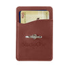 Leeman Tan Tuscany Card Holder with Metal Ring Phone Stand