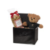 Leeman Black Tuscany Notebook, Teddy Bear & Popcorn Set
