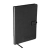 Leeman Black Tuscany Journal with Magnetic Badge Closure