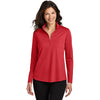 Port Authority Women's Rich Red Dry Zone UV Micro-Mesh 1/4 Zip