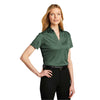 Port Authority Women's Green Glen Heather Heathered Silk Touch Performance Polo