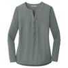 Port Authority Women's Grey Smoke Concept Henley Tunic