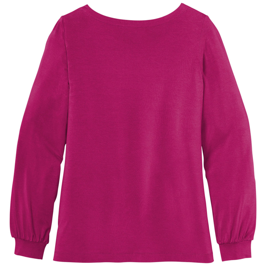 Port Authority Women's Wild Berry Luxe Knit Jewel Neck Top