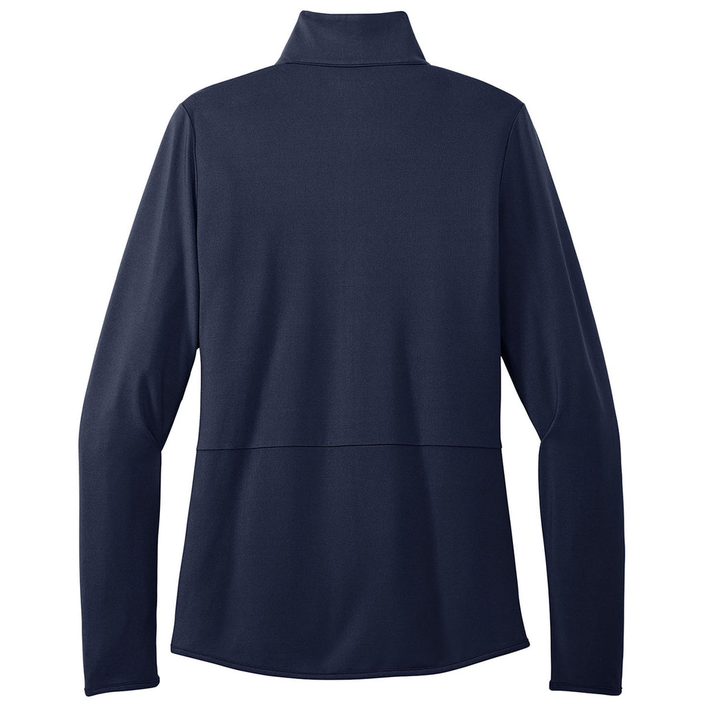 Port Authority Women's Navy Accord Stretch Fleece Full-Zip