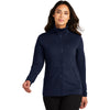 Port Authority Women's Navy Accord Stretch Fleece Full-Zip