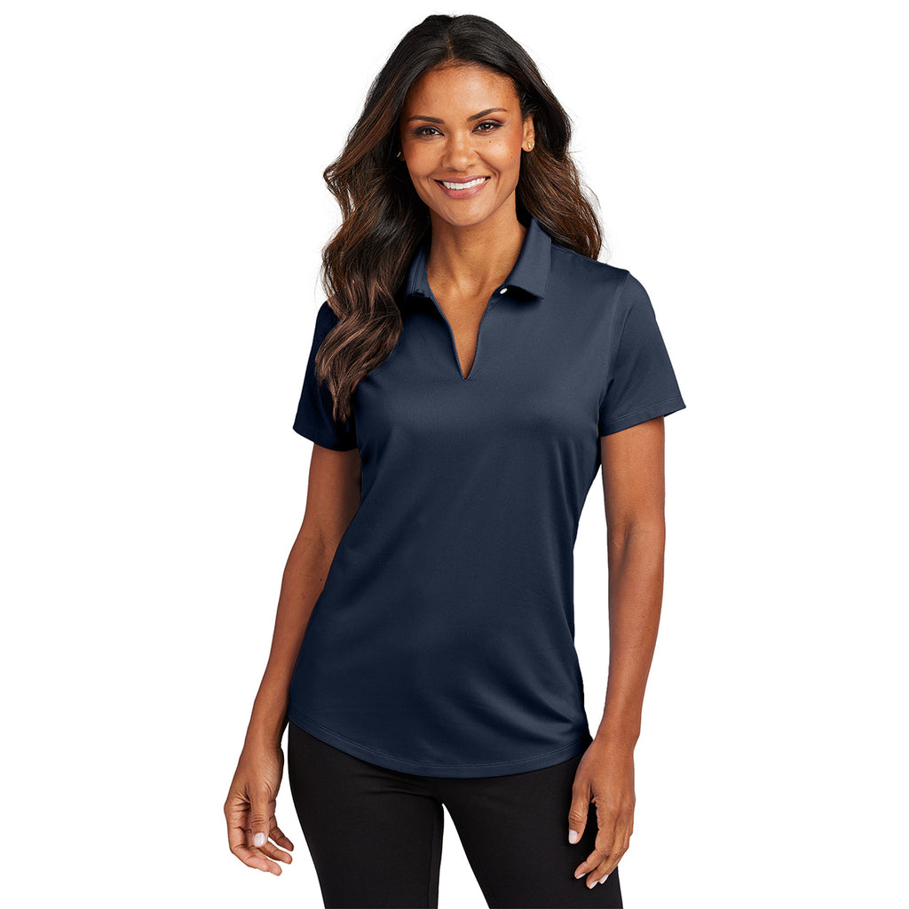 Port Authority Women's River Blue Navy City Stretch Polo