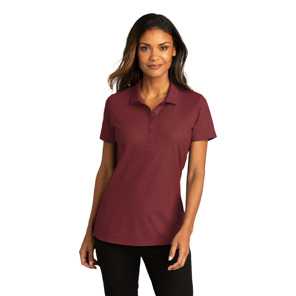 Port Authority Women's Burgundy SuperPro React Polo