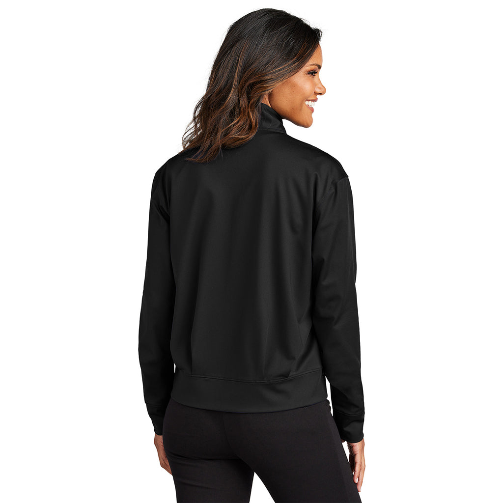 Port Authority Women's Deep Black C-FREE Double Knit Full-Zip