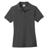 Port & Company Women's Charcoal Ring Spun Pique Polo