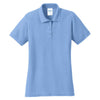 Port & Company Women's Light Blue Core Blend Pique Polo