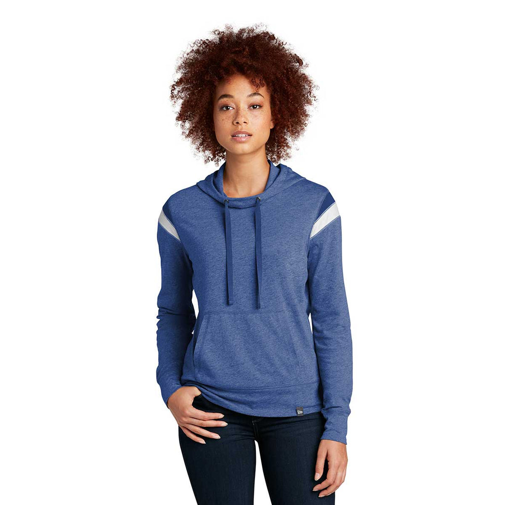 New Era Women's Royal Heather/Royal/White Heritage Blend Varsity Hoodie